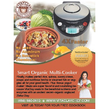 VitaClay Smart Organic Clay 4-in-1 Multi-Cooker W/ Yogurt Maker